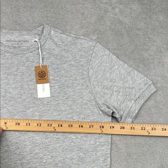 NEW Outerknown XS Men's/ S/M Women's 100% Organic Cotton Heather Gray T-Shirt - Picture 4 of 10